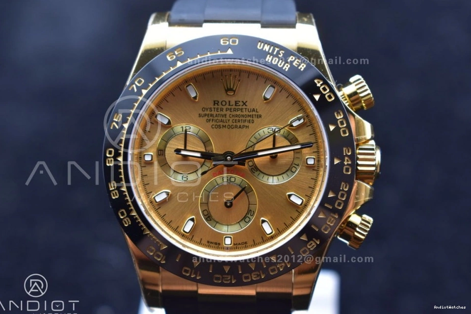 SA Daytona 116518 Oysterflex Reliable Rubber Strap Dial Best on Edition Lume 764 YG BTF 1:1 0323